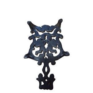 Vintage Cast Iron Trivet Cherub Angel Mid Century Wilton Brand Kitchen 50s Decor